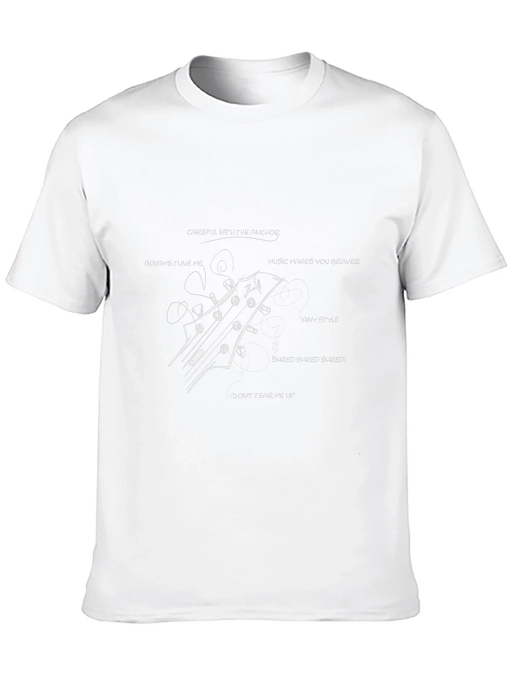 Guitar Headstock T-Shirt - Music Lover Tee
