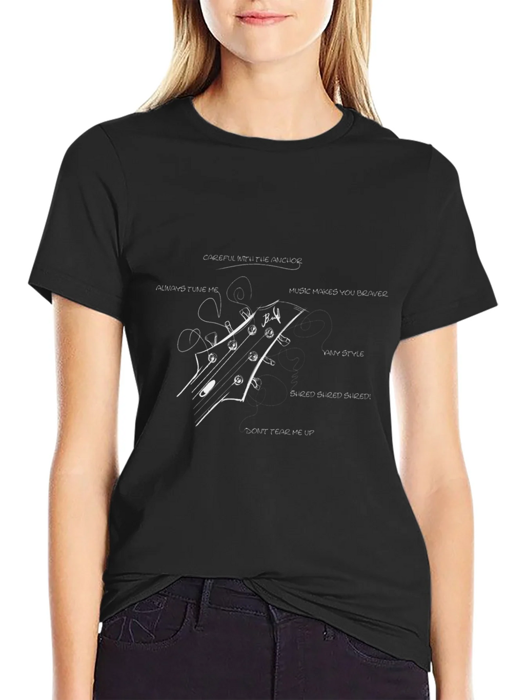 Guitar Headstock T-Shirt - Music Lover Tee