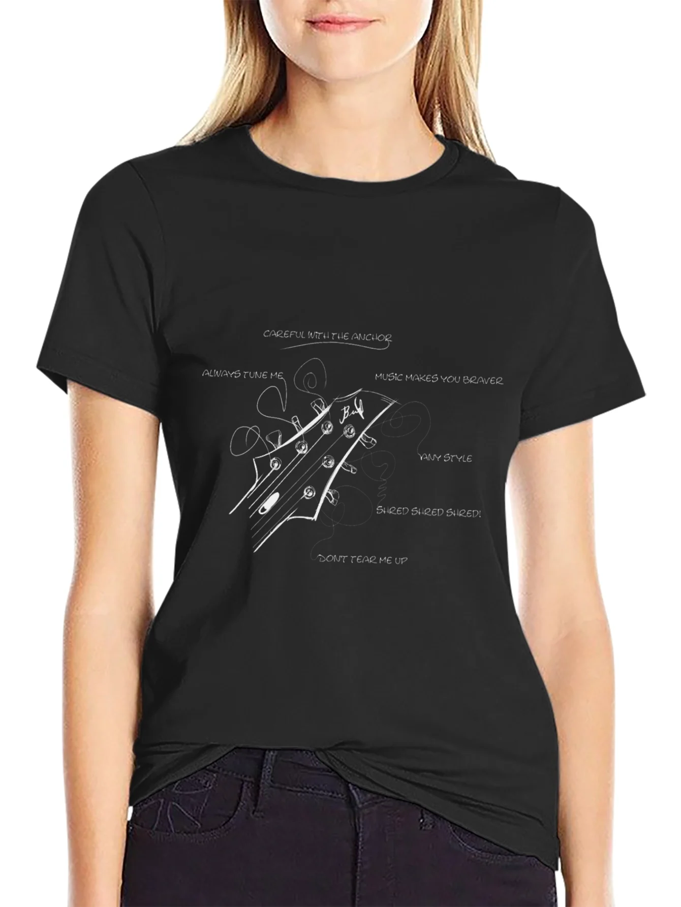 Guitar Headstock T-Shirt - Music Lover Tee