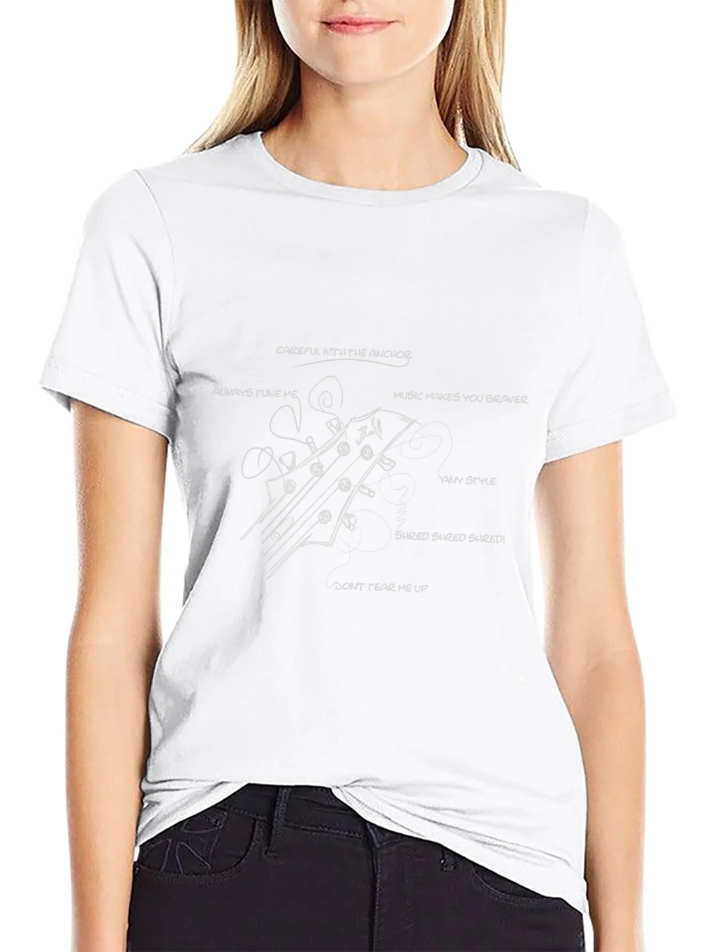 Guitar Headstock T-Shirt - Music Lover Tee