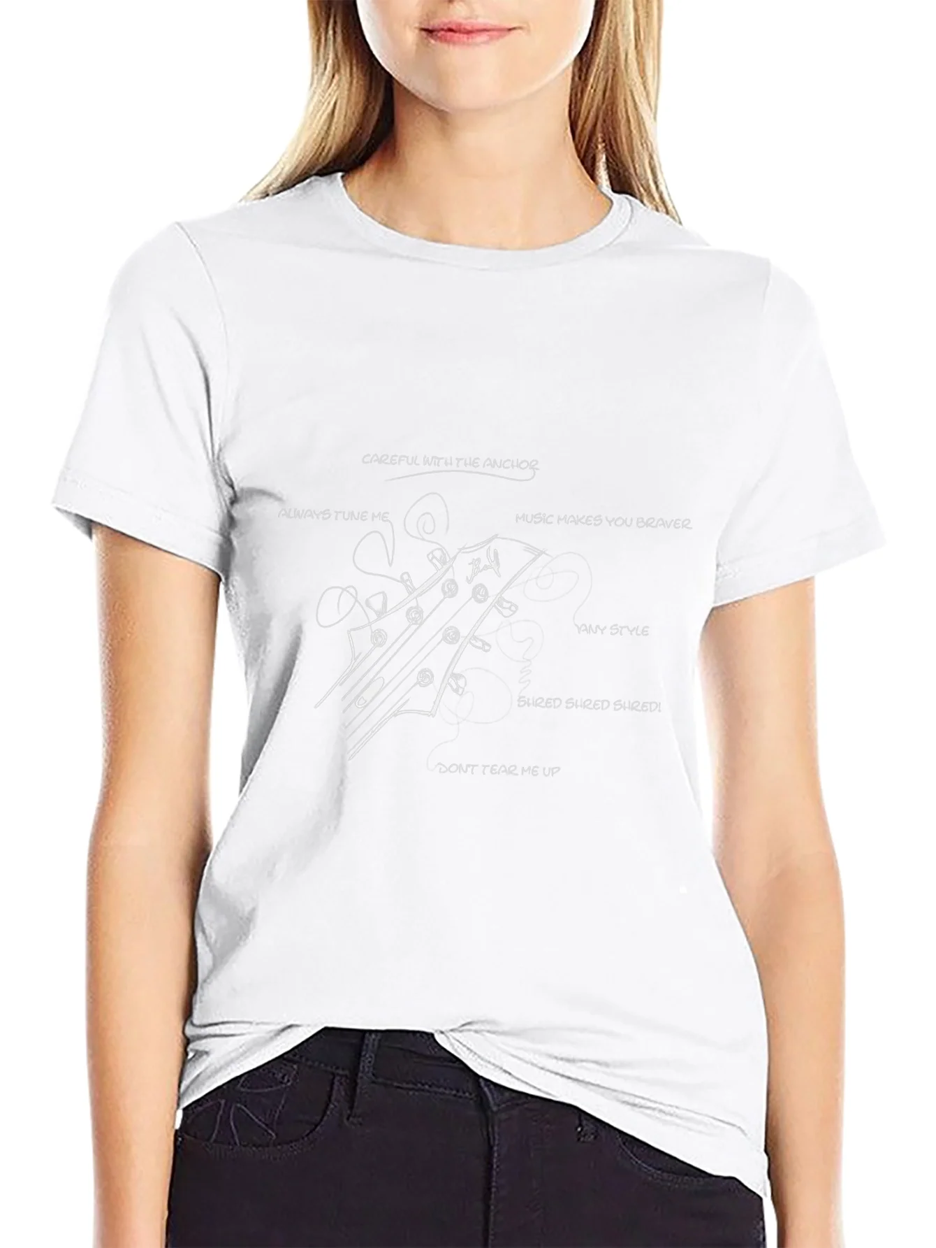 Guitar Headstock T-Shirt - Music Lover Tee