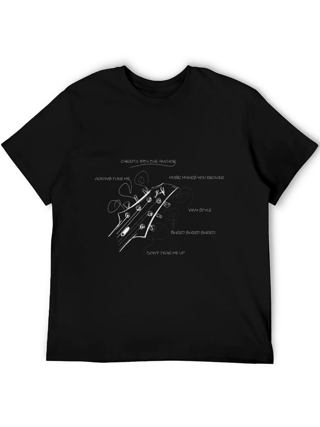 Guitar Headstock T-Shirt - Music Lover Tee