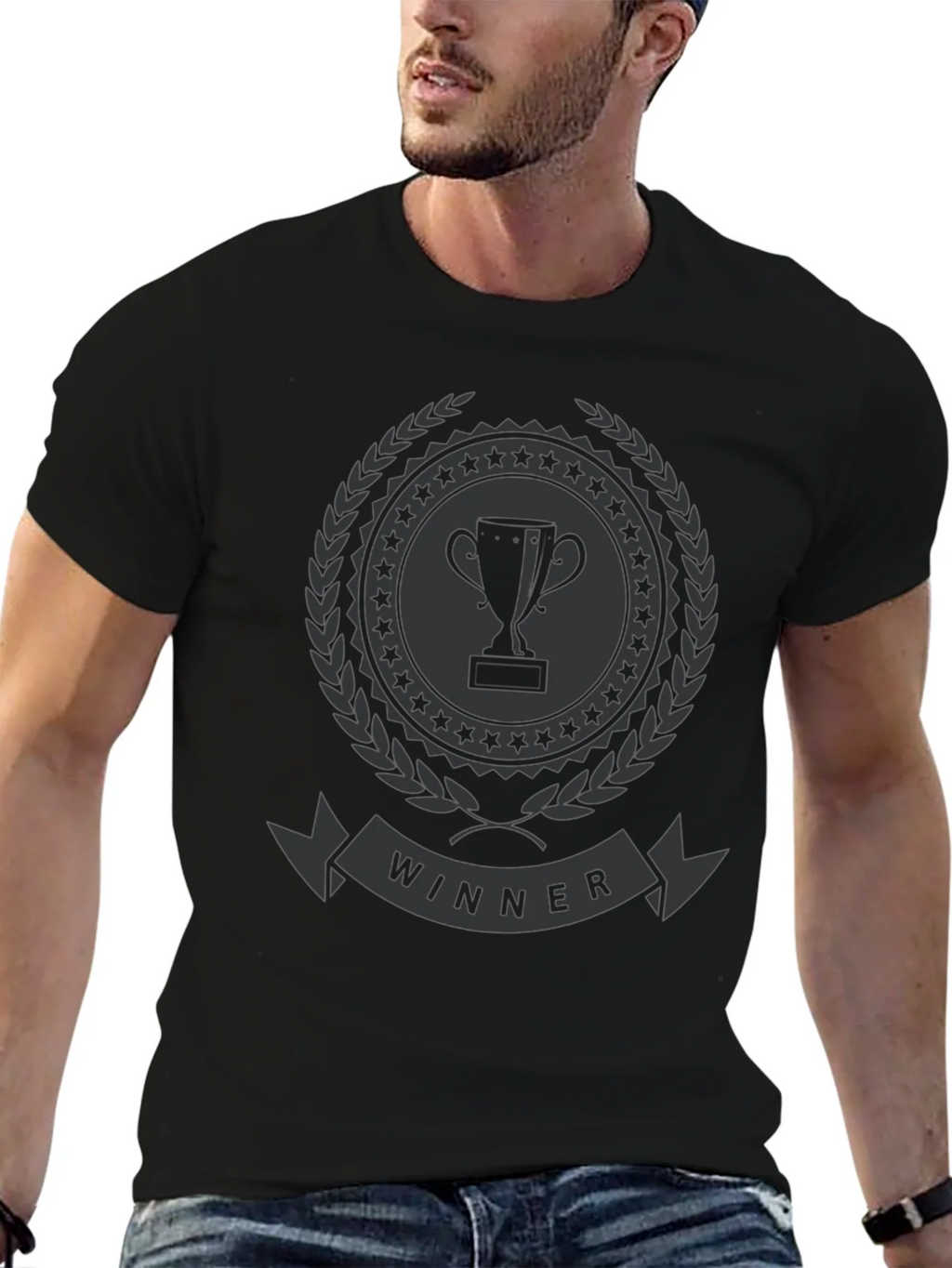 Winner Trophy Graphic T-Shirt - Stylish Champion Tee