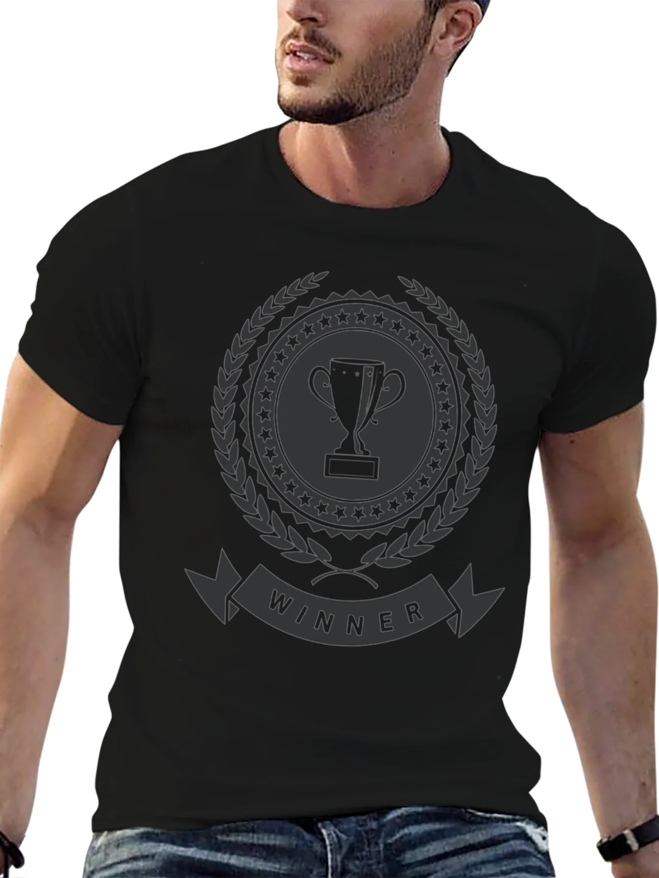 Winner Trophy Graphic T-Shirt - Stylish Champion Tee