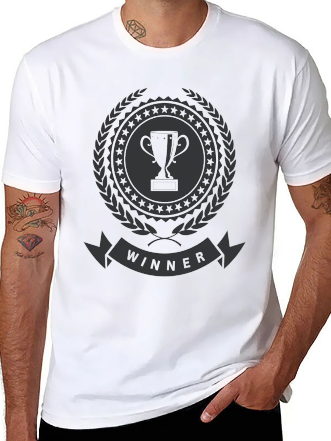 Winner Trophy Graphic T-Shirt - Stylish Champion Tee