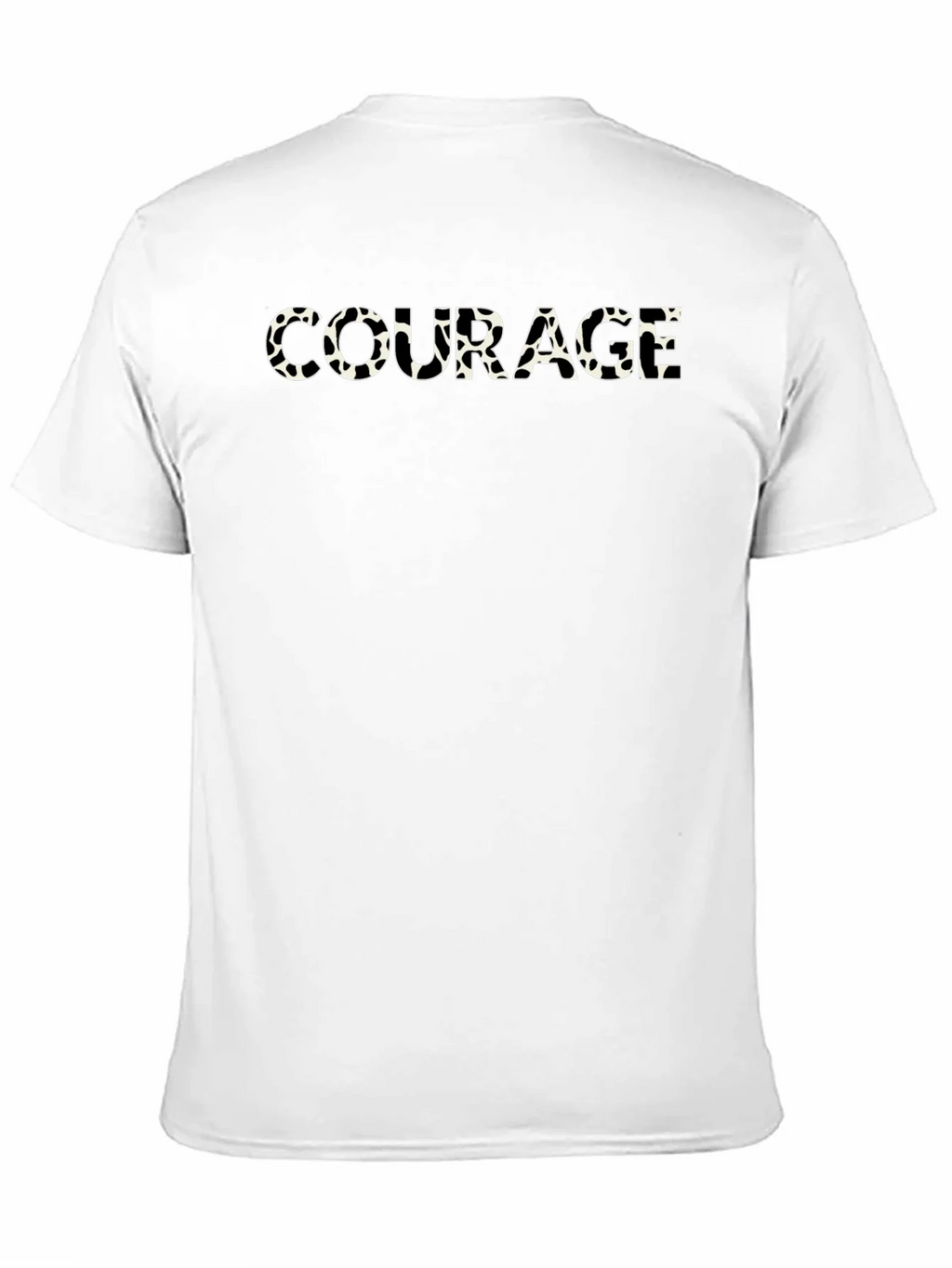 Courage Cow Print Mens Black T-Shirt