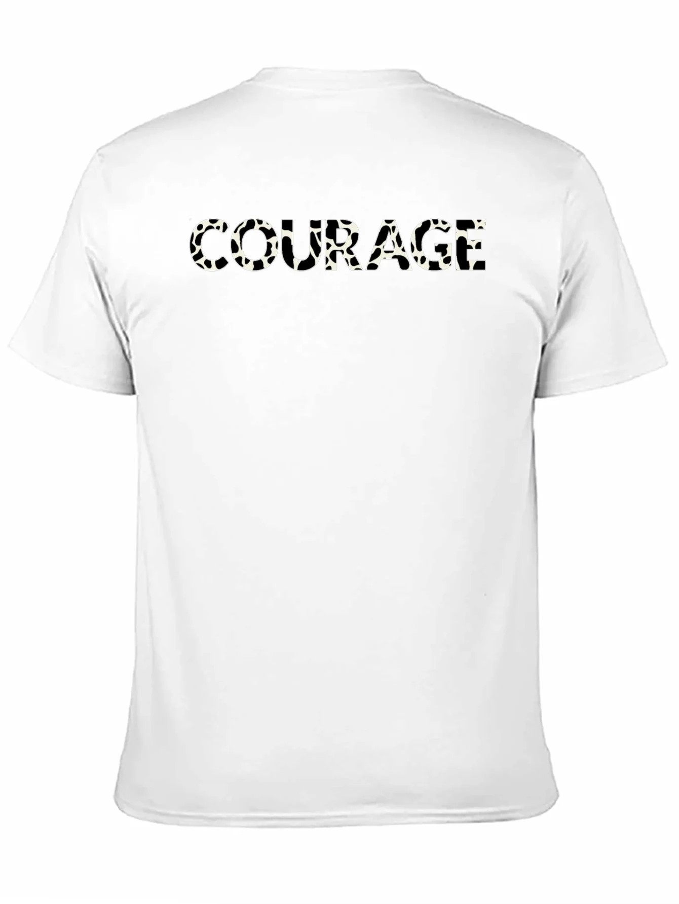Courage Cow Print Mens Black T-Shirt
