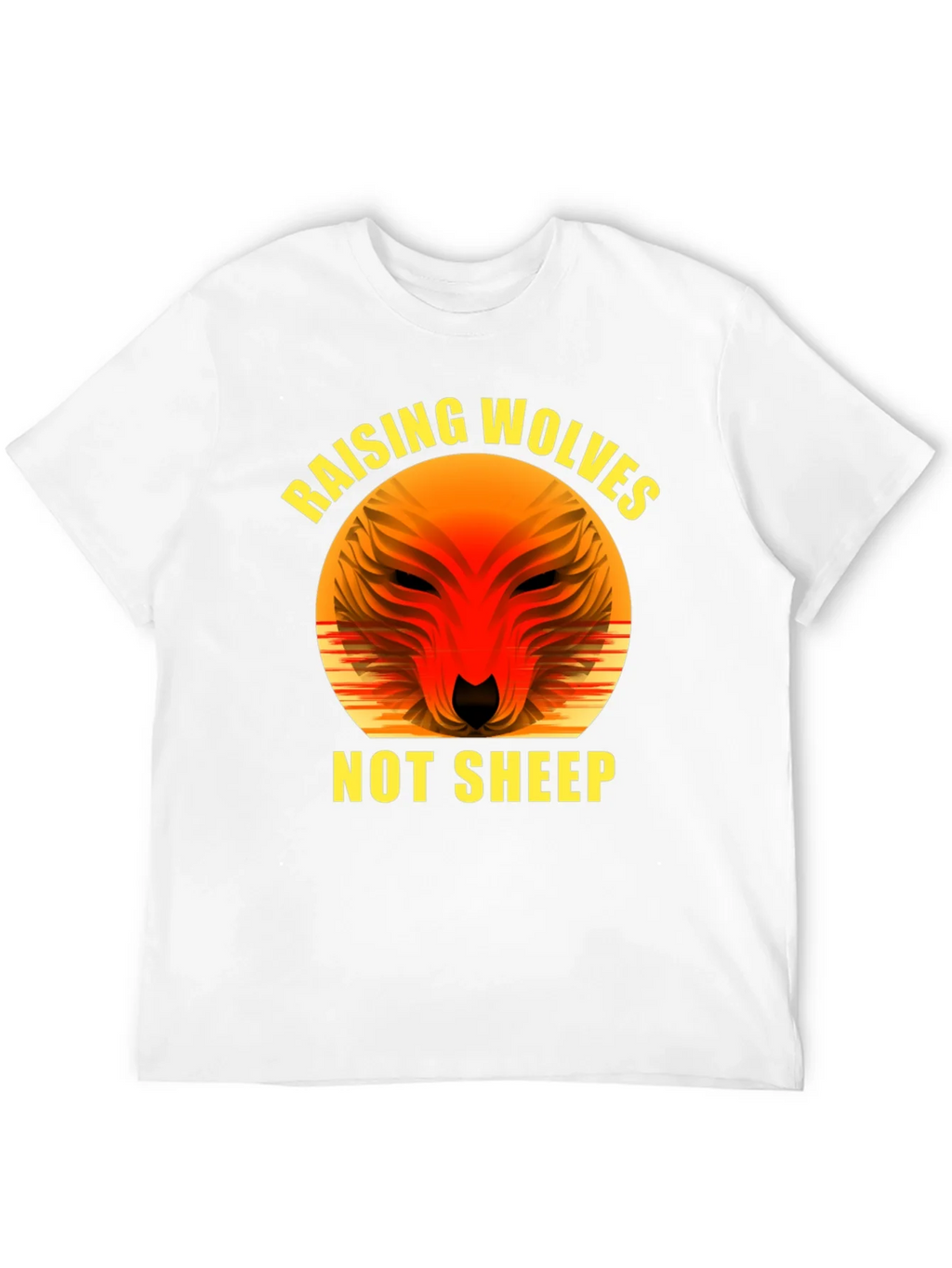 Raising Wolves Not Sheep Graphic Tee - Black