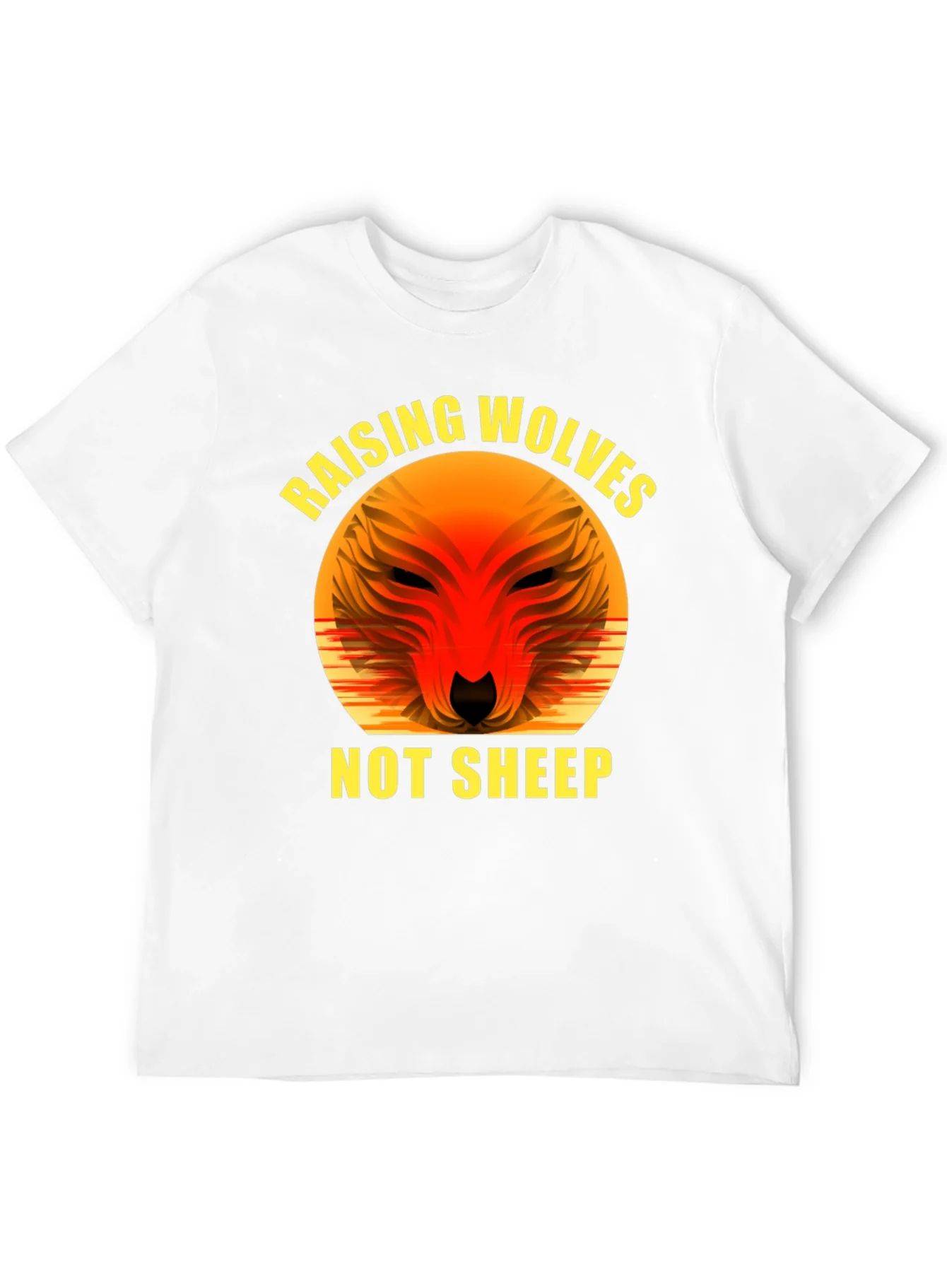 Raising Wolves Not Sheep Graphic Tee - Black