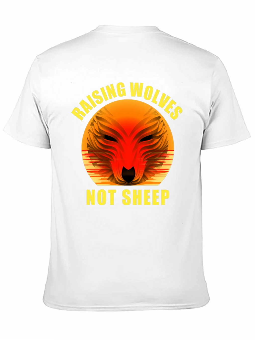Raising Wolves Not Sheep Graphic Tee - Black