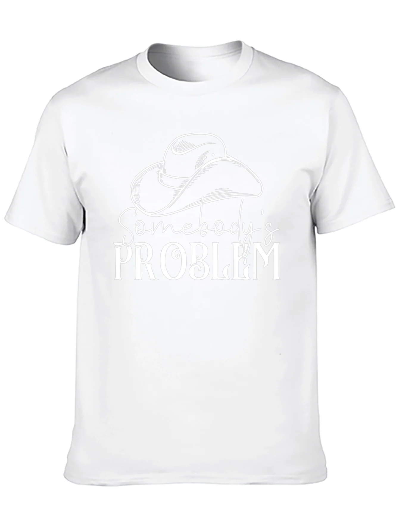 Somebodys Problem Graphic Tee - Black Cotton T-Shirt