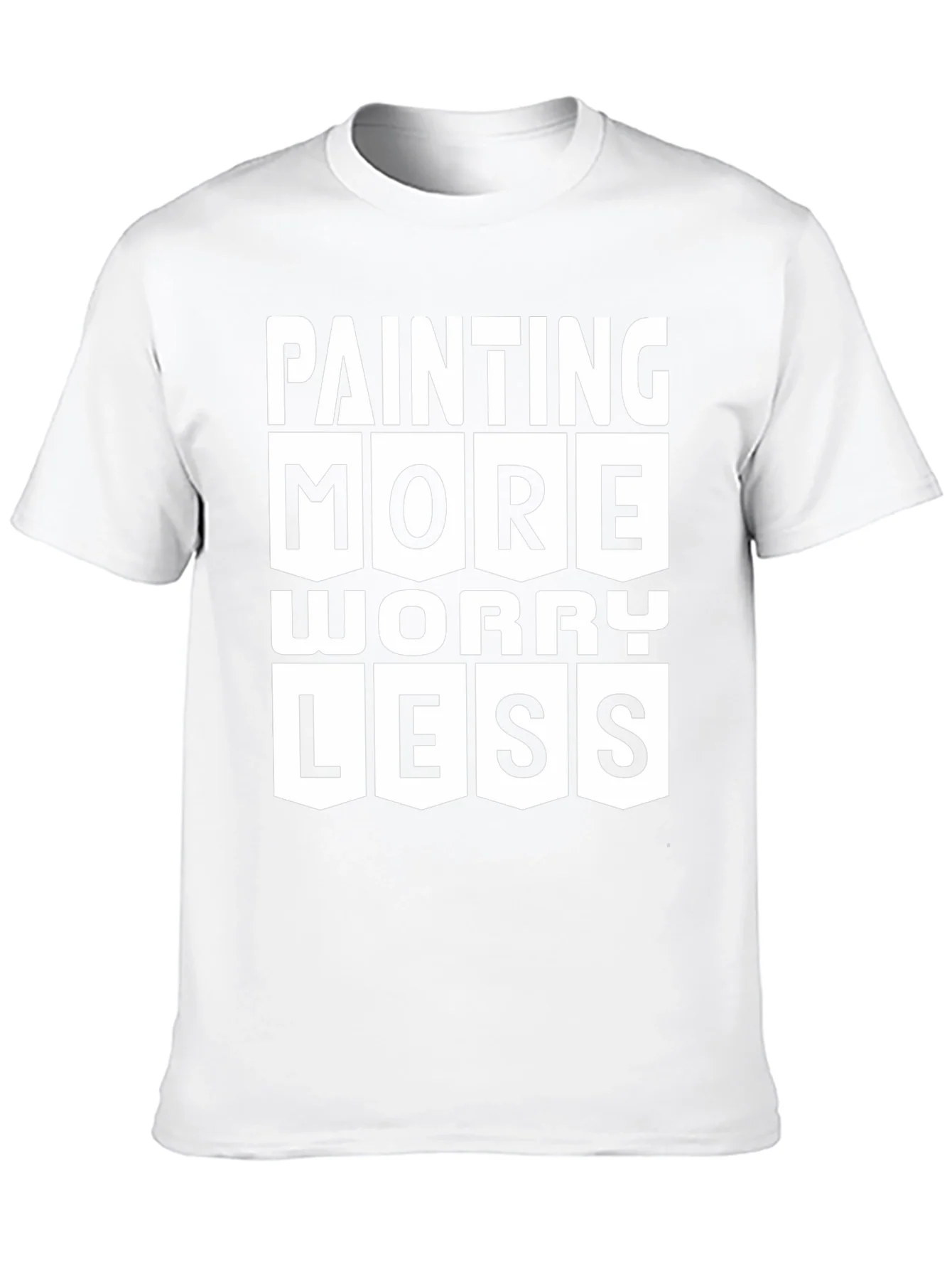 Painting More Worry Less Graphic T-Shirt