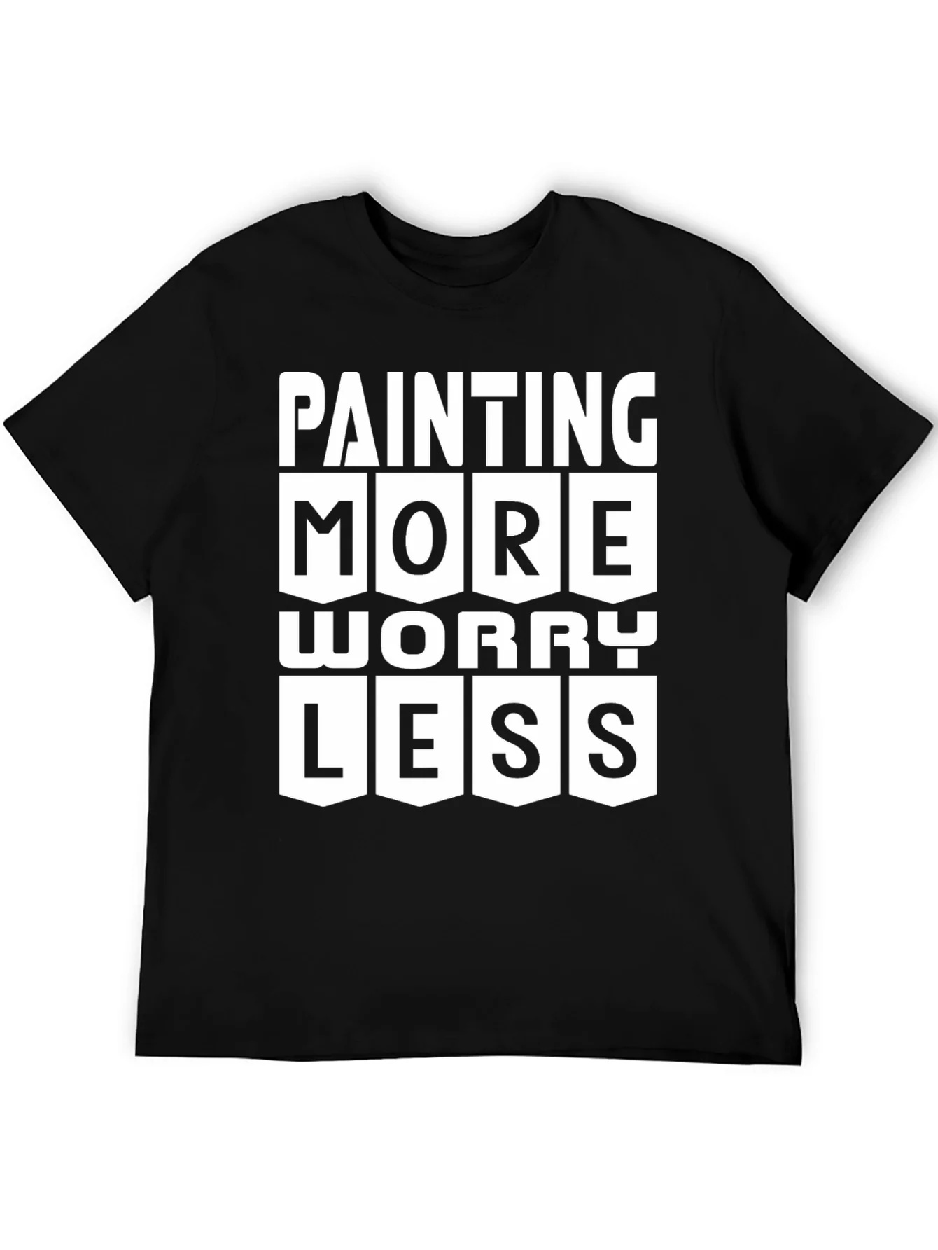 Painting More Worry Less Graphic T-Shirt