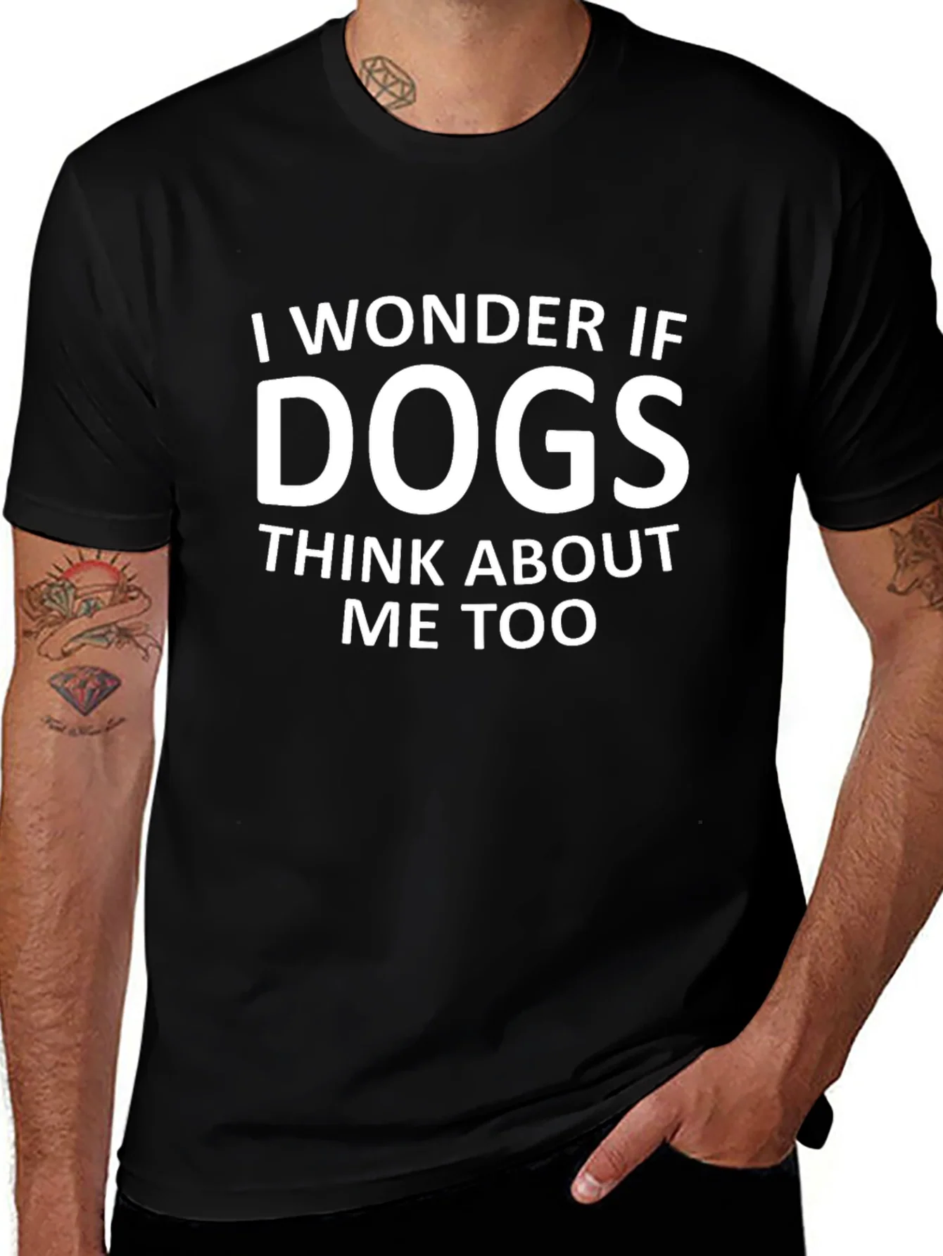 I Wonder If Dogs Think About Me Too T-Shirt