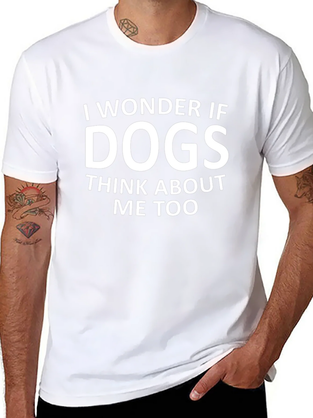 I Wonder If Dogs Think About Me Too T-Shirt