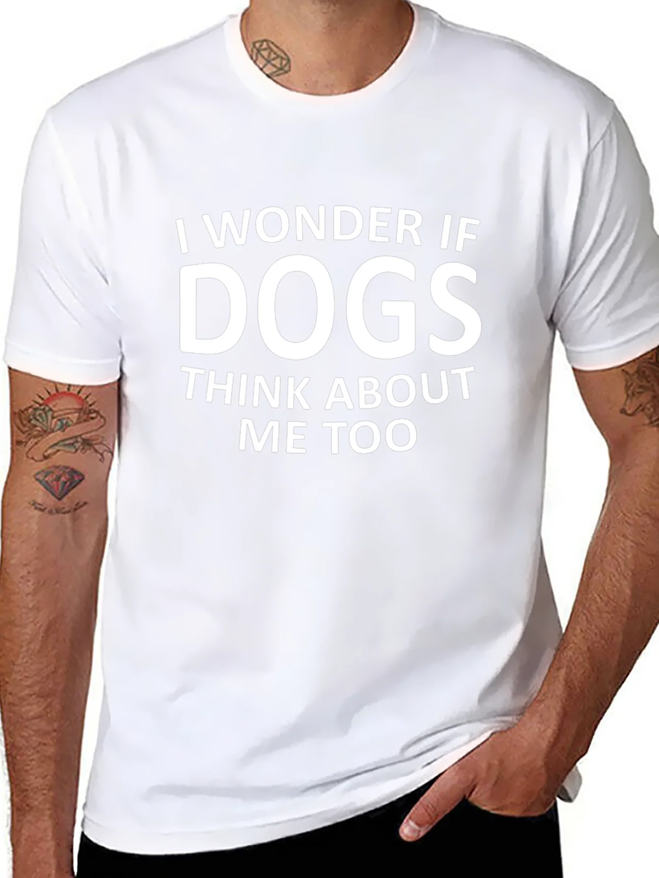 I Wonder If Dogs Think About Me Too T-Shirt