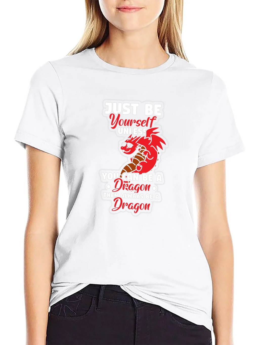 Just Be Yourself Dragon Graphic Tee