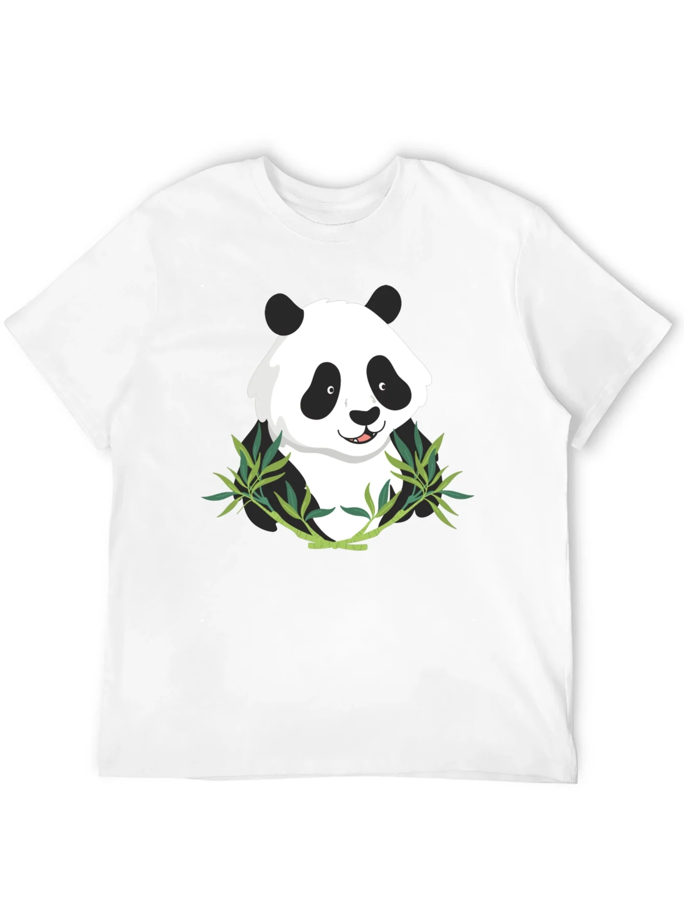 Panda Bamboo Graphic Tee - Mens Black T-Shirt