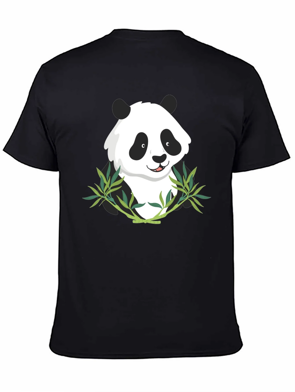 Panda Bamboo Graphic Tee - Mens Black T-Shirt