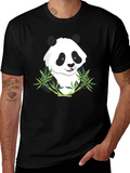Panda Bamboo Graphic Tee - Mens Black T-Shirt
