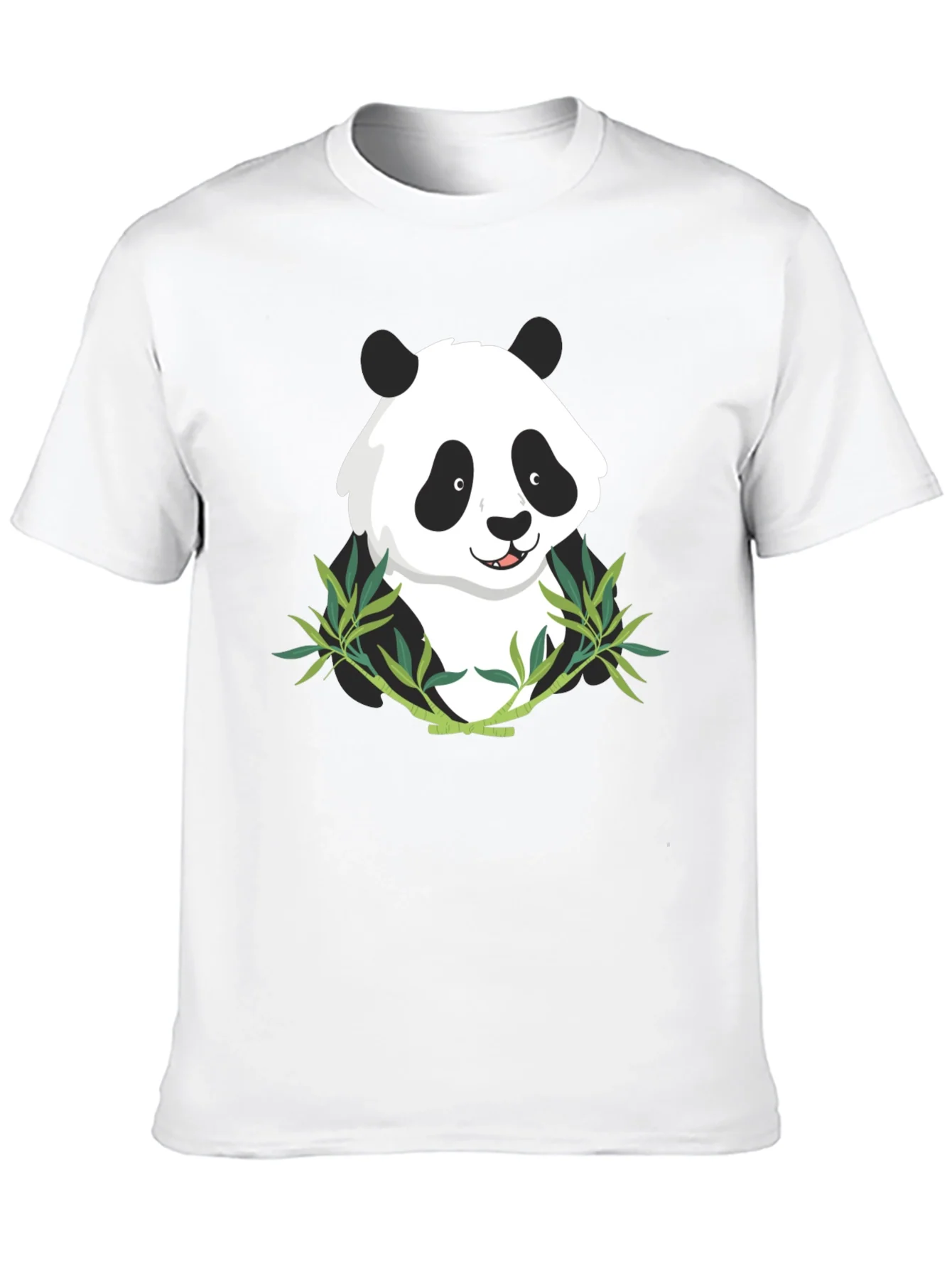 Panda Bamboo Graphic Tee - Mens Black T-Shirt