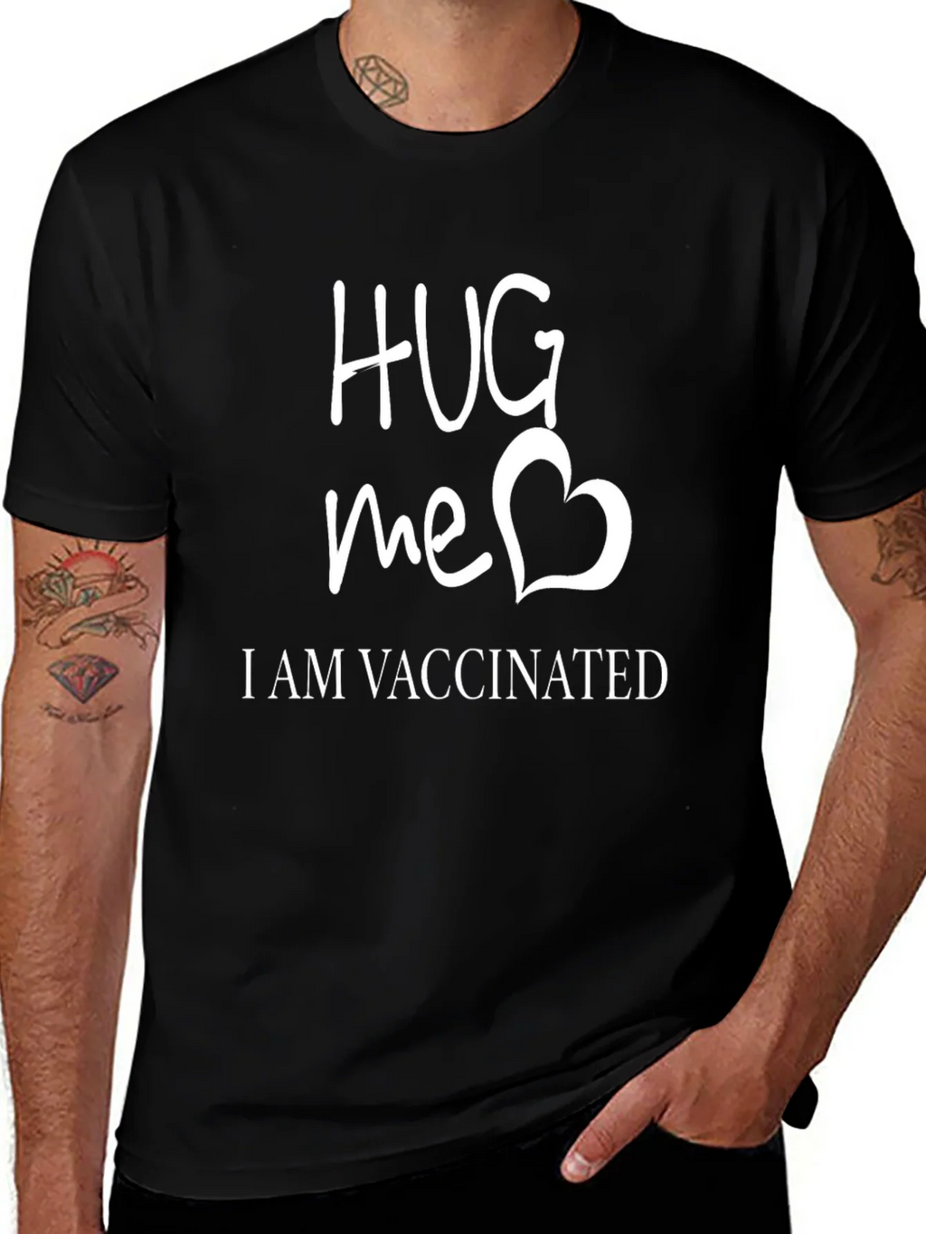 Hug Me Im Vaccinated T-Shirt - Funny Vaccine Tee