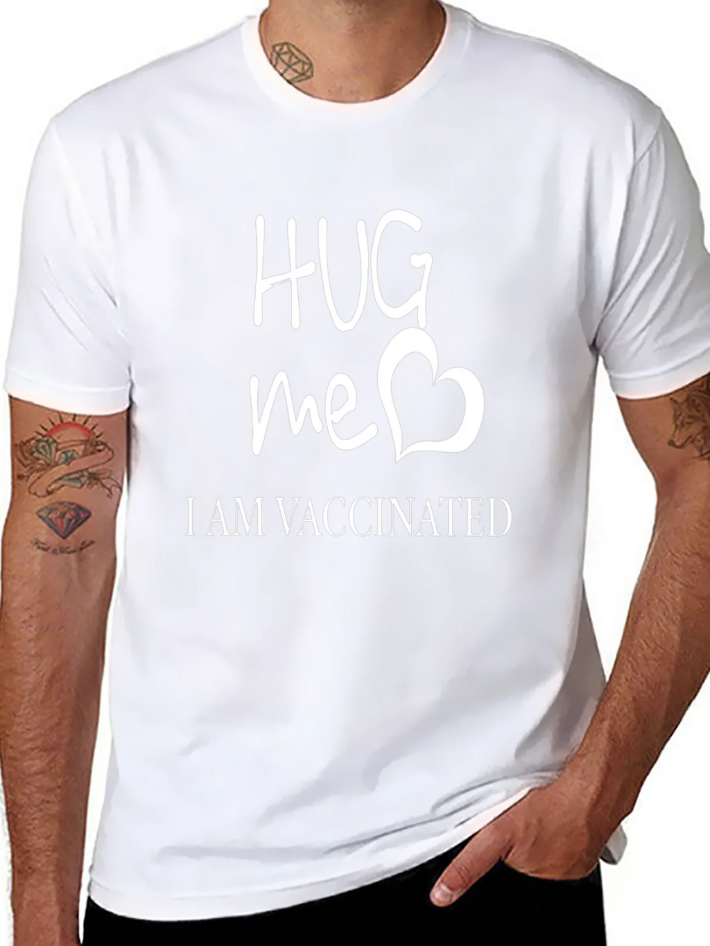 Hug Me Im Vaccinated T-Shirt - Funny Vaccine Tee