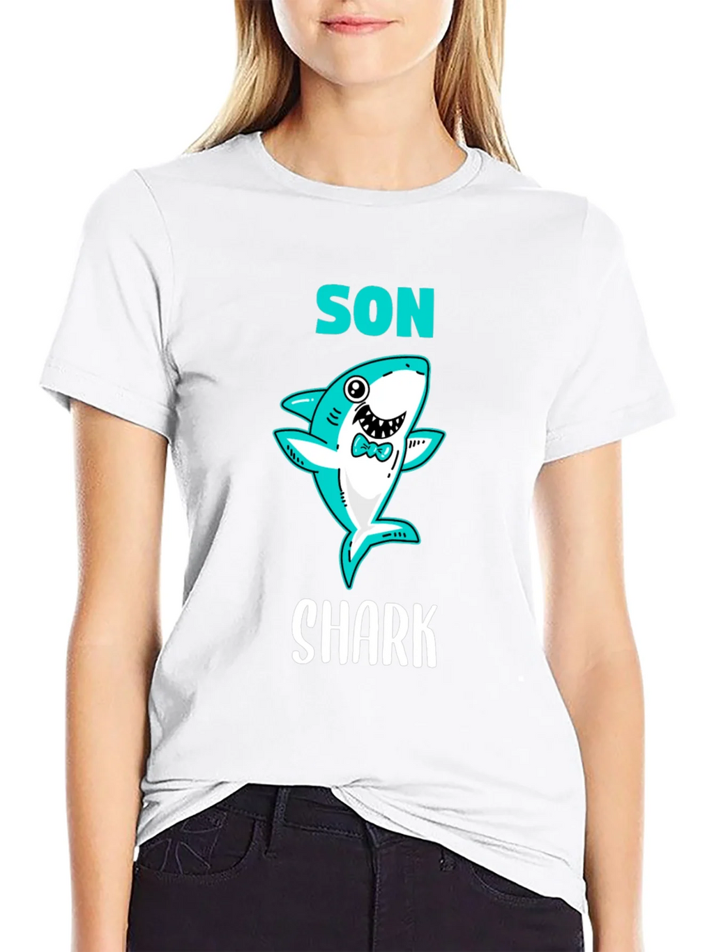 Son Shark T-Shirt - Cute Cartoon Graphic Tee