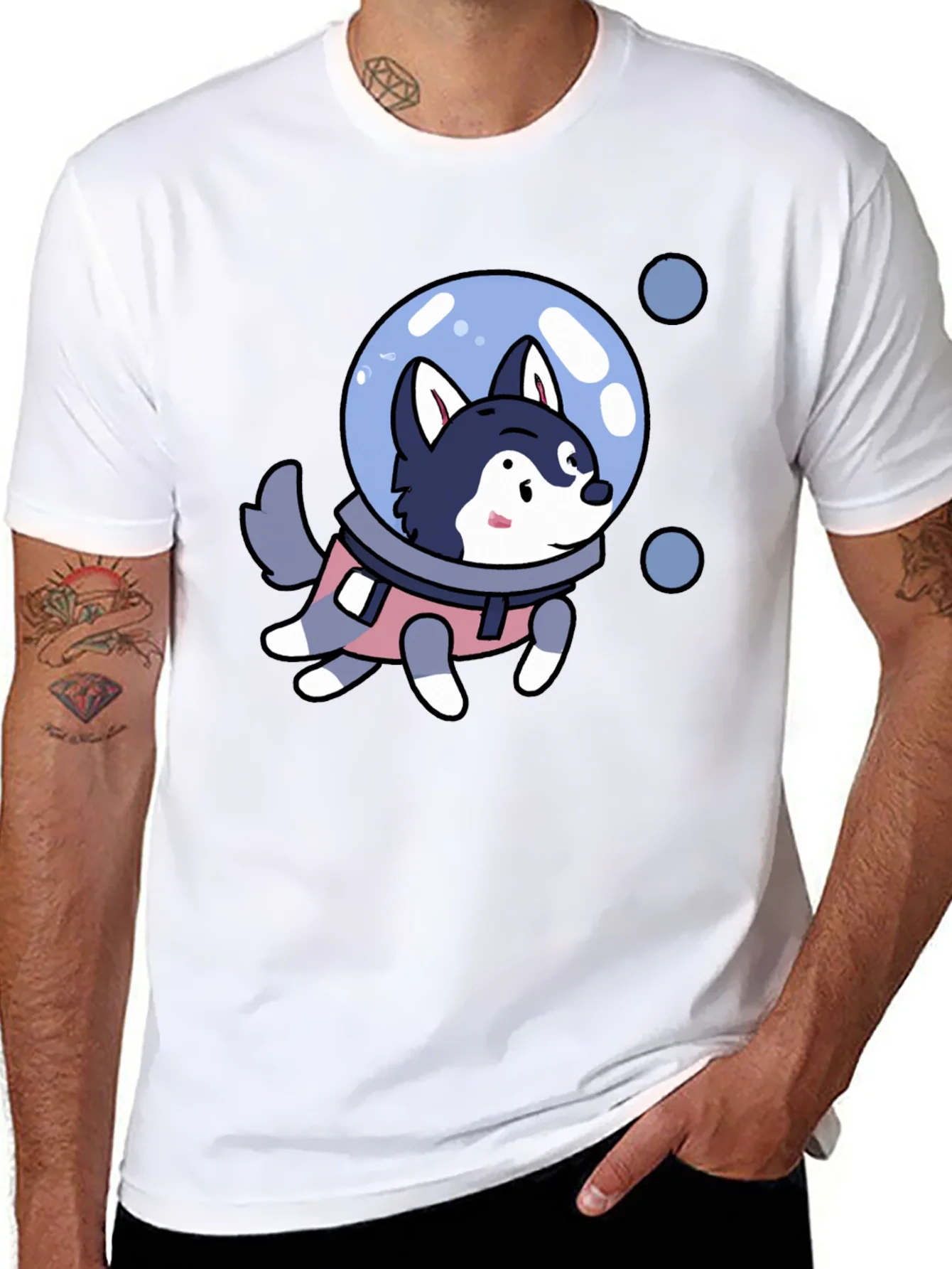 Husky Astronaut T-Shirt - Space Dog Tee