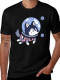 Husky Astronaut T-Shirt - Space Dog Tee