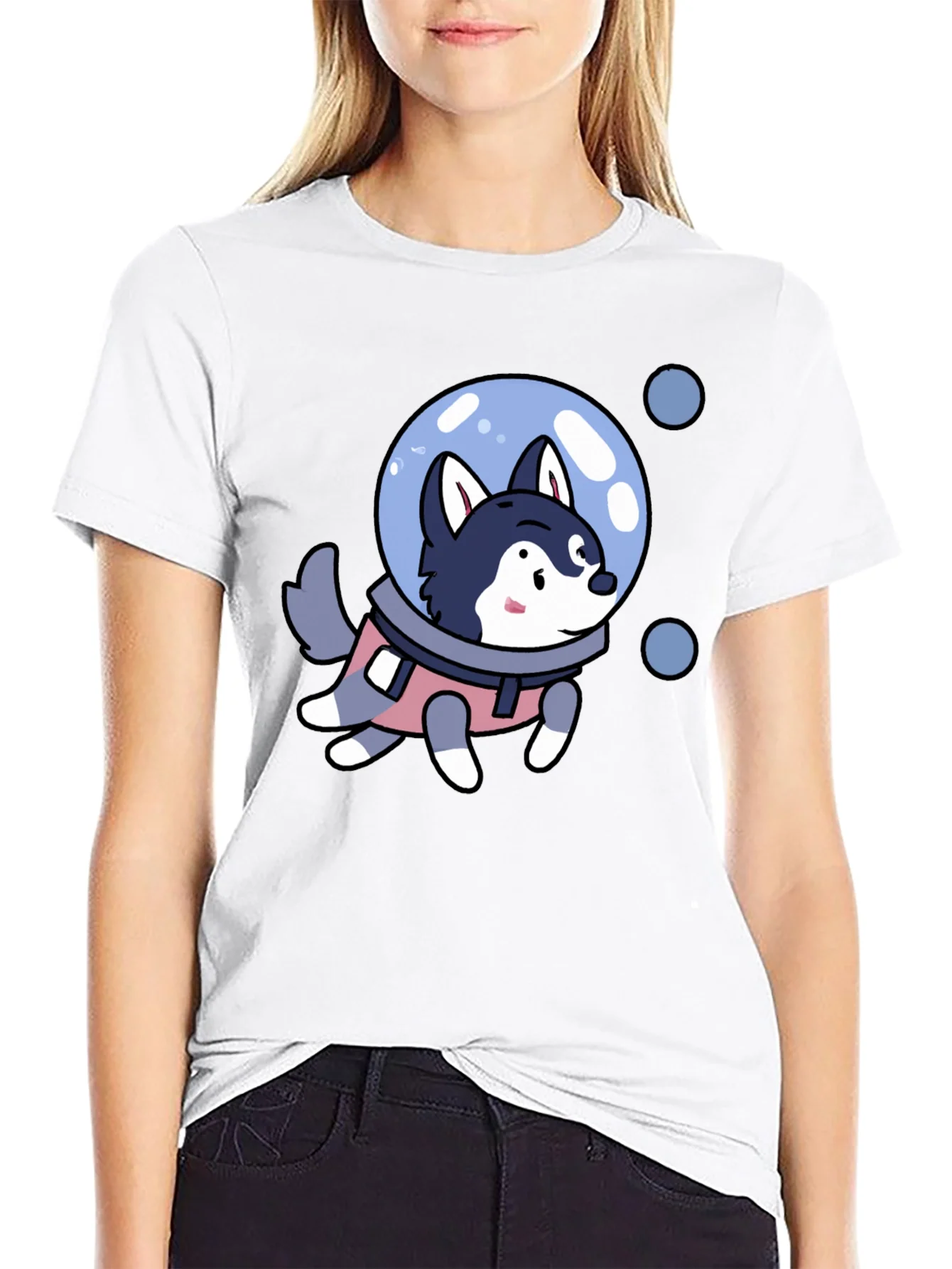 Husky Astronaut T-Shirt - Space Dog Tee