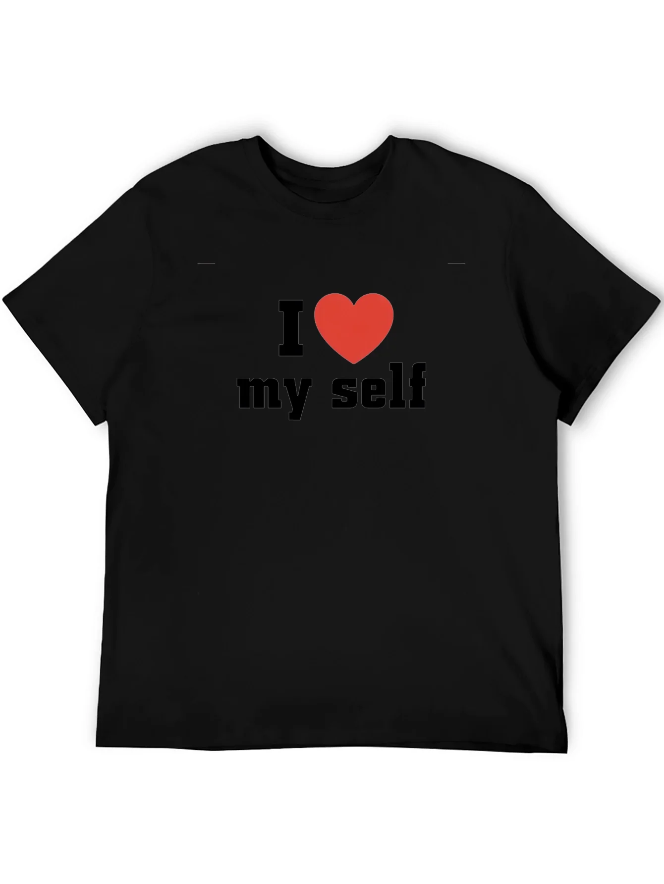 I Heart Myself Graphic Tee - Black Cotton Comfort