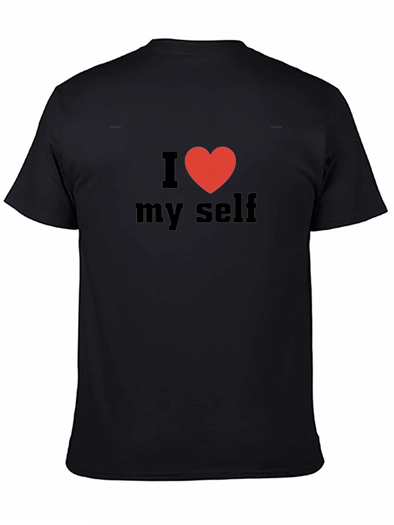 I Heart Myself Graphic Tee - Black Cotton Comfort