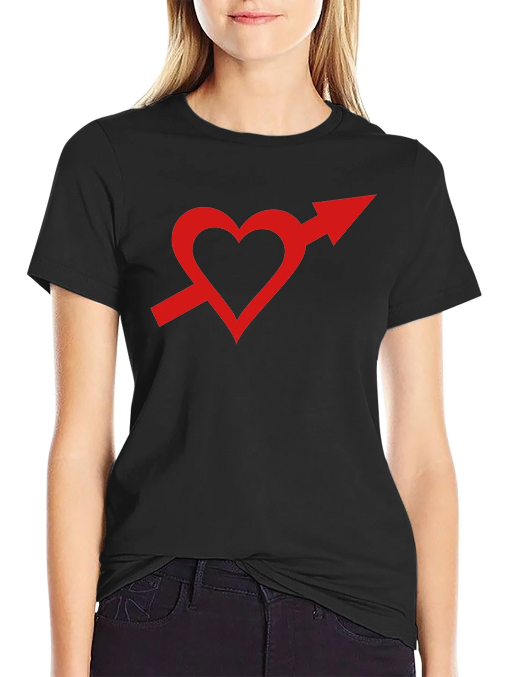 Heart Arrow Graphic Tee - Stylish Unisex T-Shirt