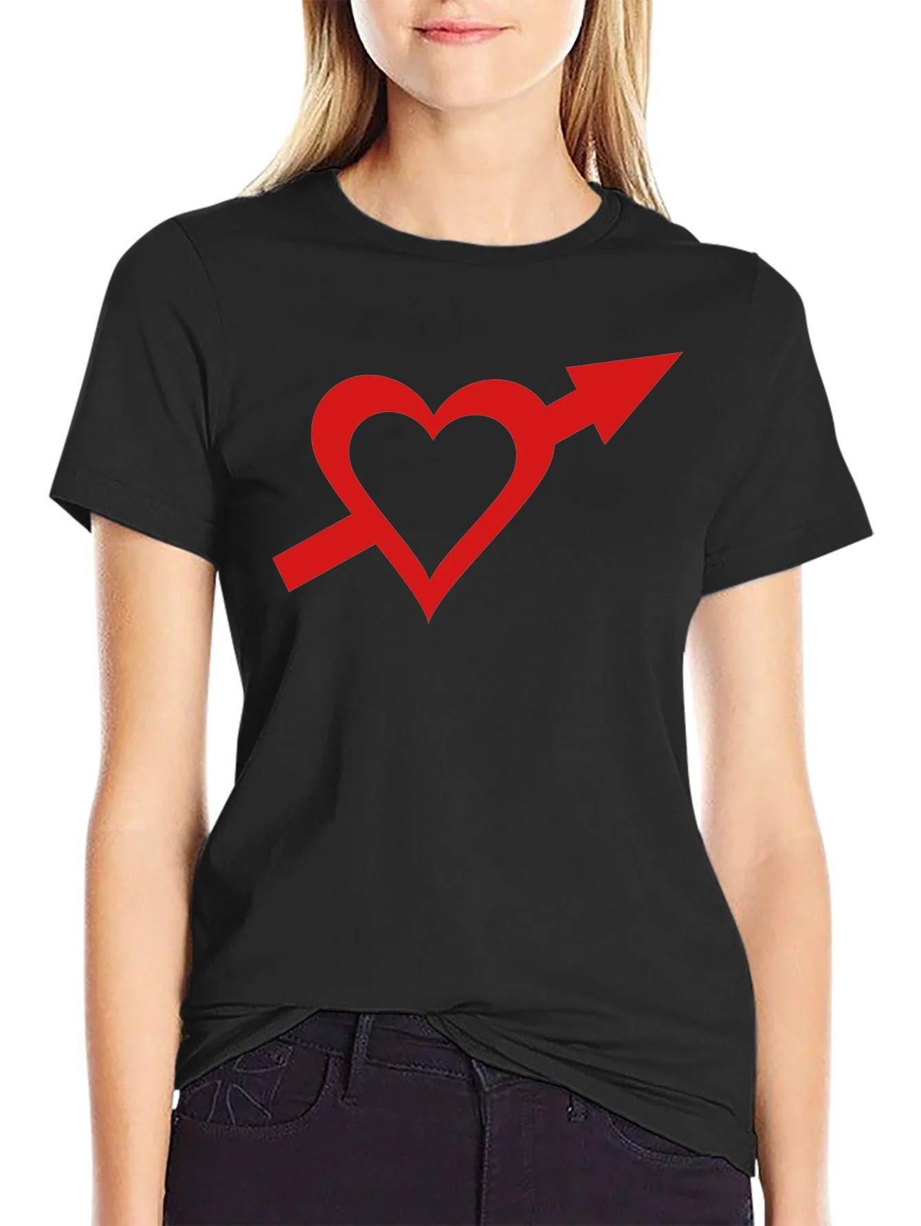Heart Arrow Graphic Tee - Stylish Unisex T-Shirt
