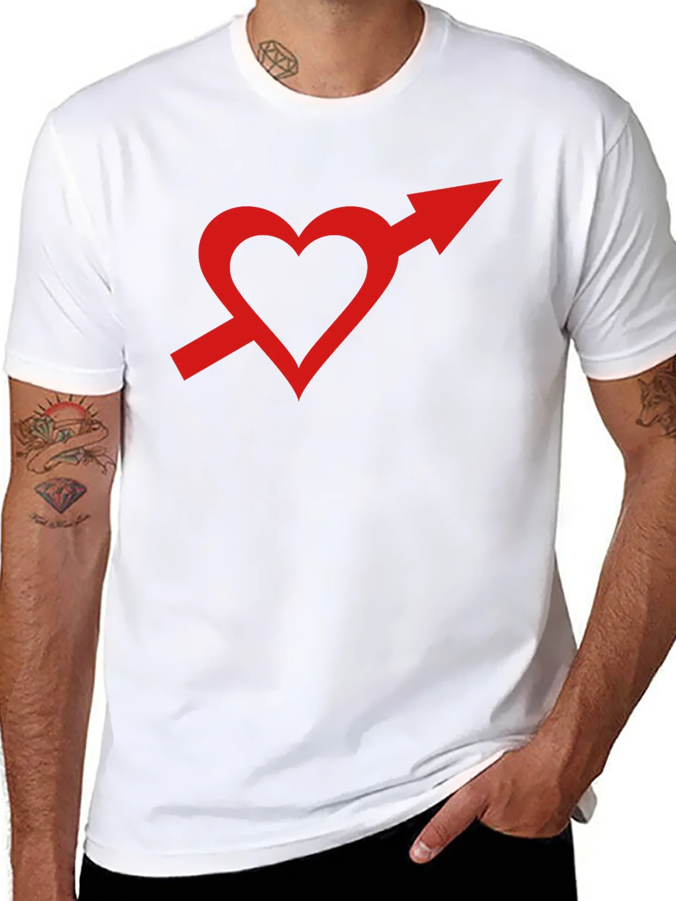 Heart Arrow Graphic Tee - Stylish Unisex T-Shirt