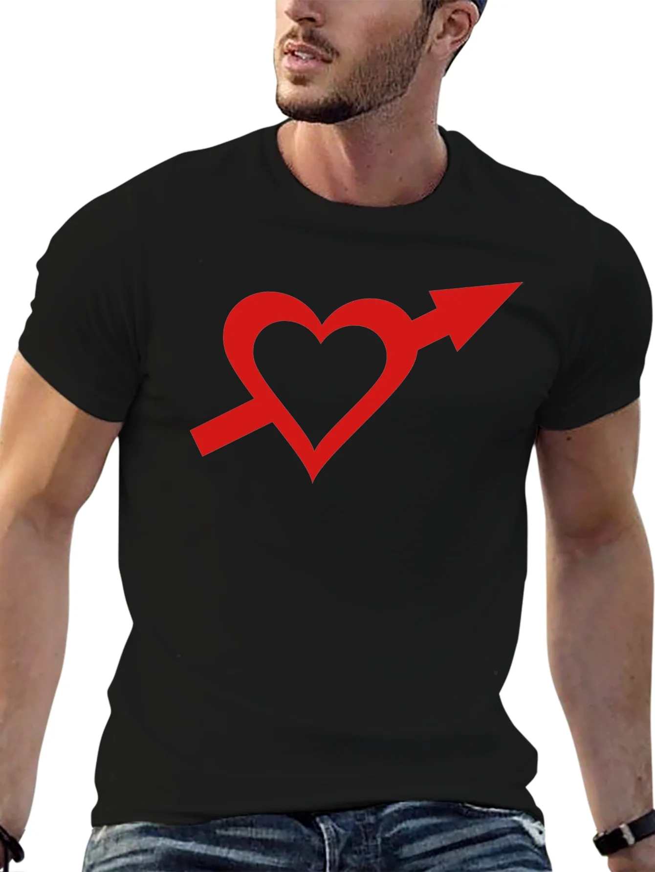 Heart Arrow Graphic Tee - Stylish Unisex T-Shirt