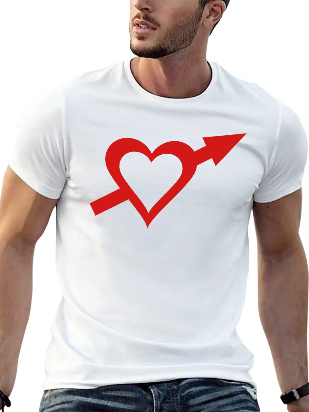 Heart Arrow Graphic Tee - Stylish Unisex T-Shirt