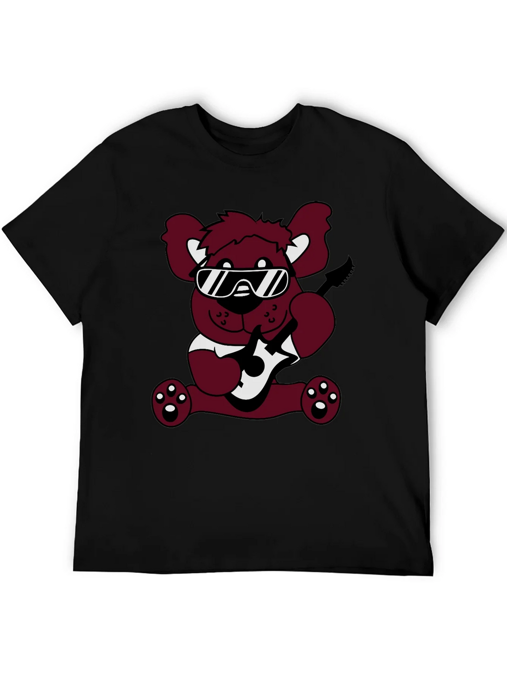 Cool Bear Graphic Tee - Black Cotton T-Shirt