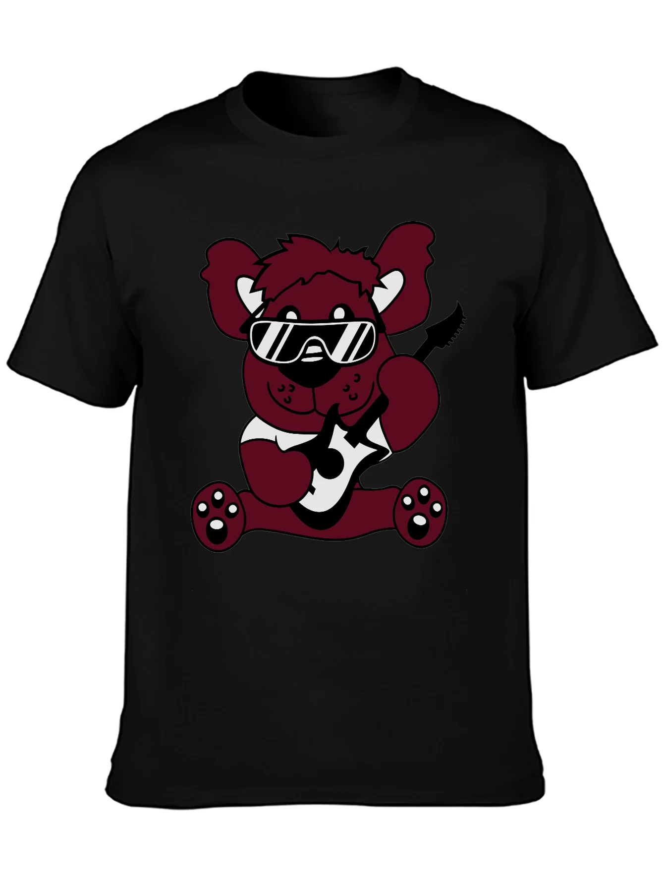 Cool Bear Graphic Tee - Black Cotton T-Shirt
