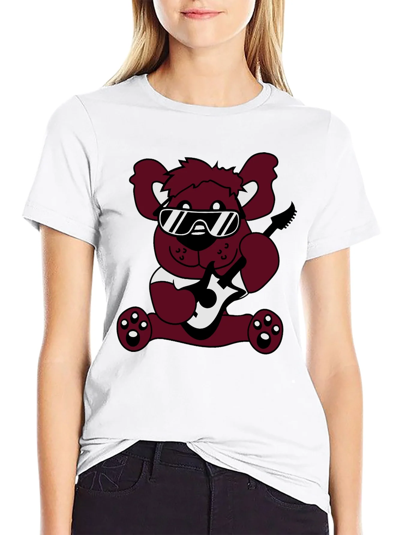 Cool Bear Graphic Tee - Black Cotton T-Shirt