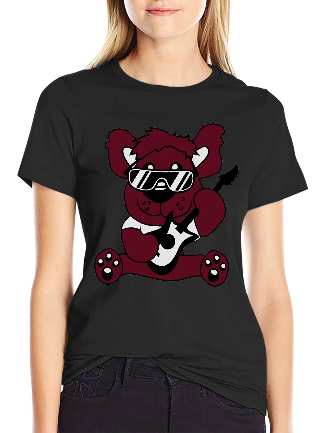 Cool Bear Graphic Tee - Black Cotton T-Shirt