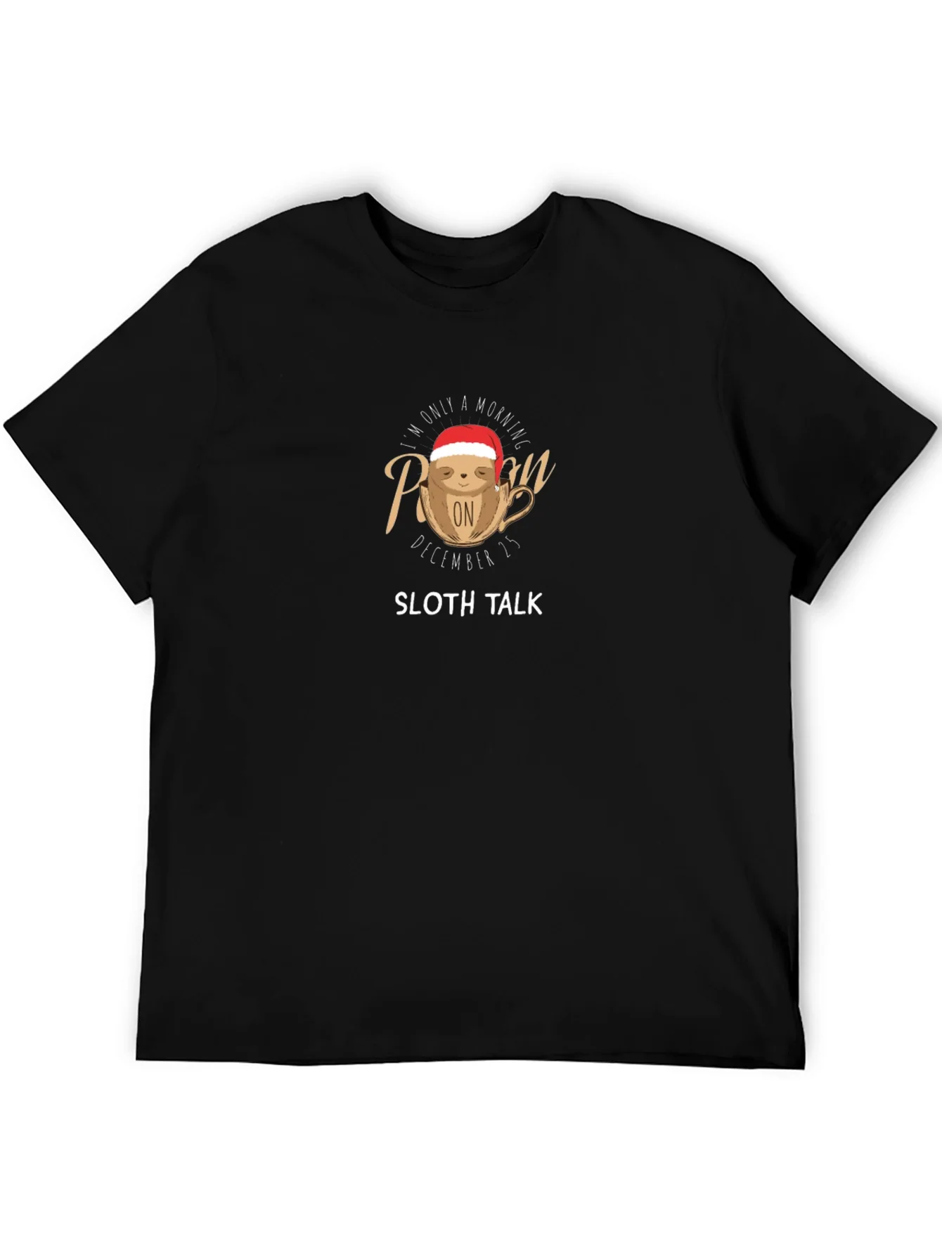 Morning Person Sloth Christmas T-Shirt