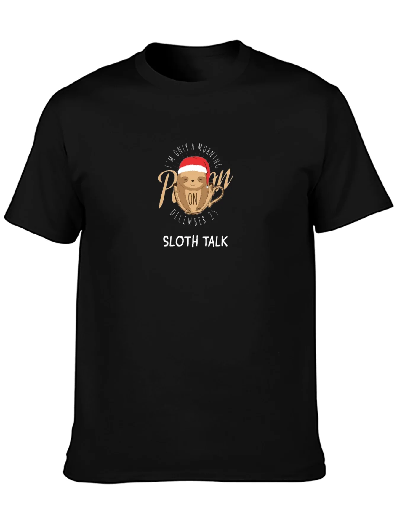Morning Person Sloth Christmas T-Shirt