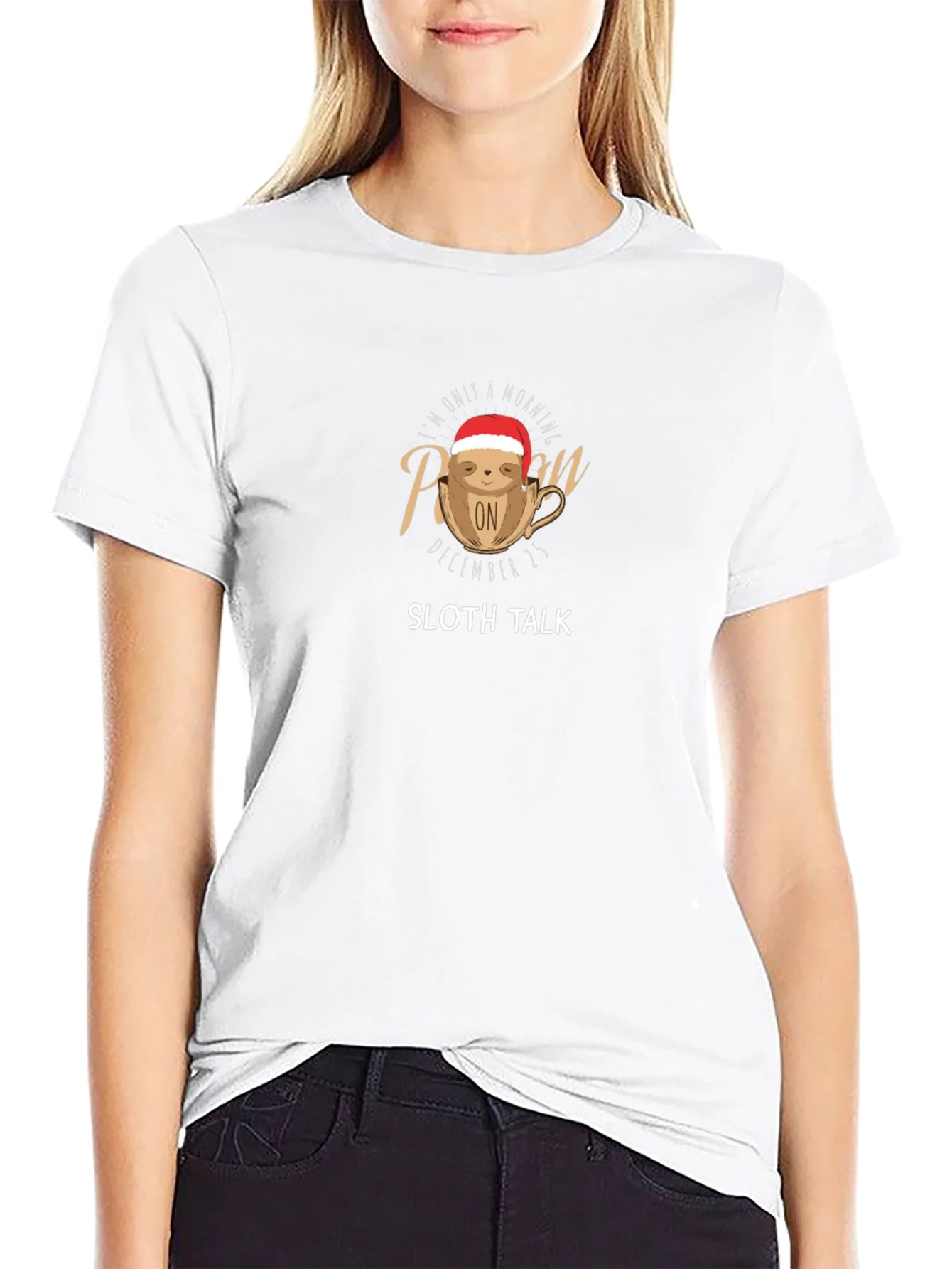 Morning Person Sloth Christmas T-Shirt