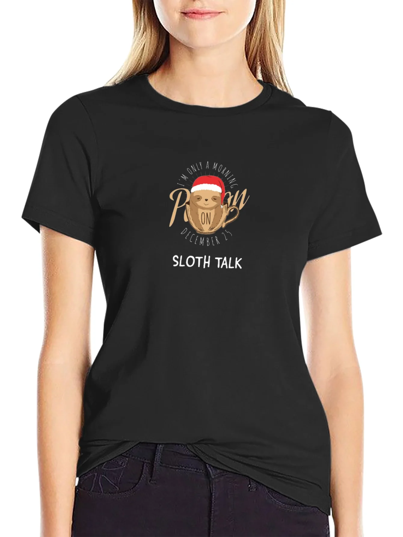 Morning Person Sloth Christmas T-Shirt
