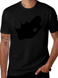 South Africa Map T-Shirt - Black