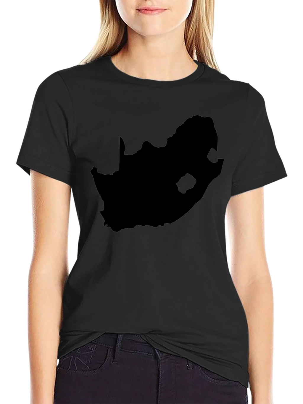 South Africa Map T-Shirt - Black