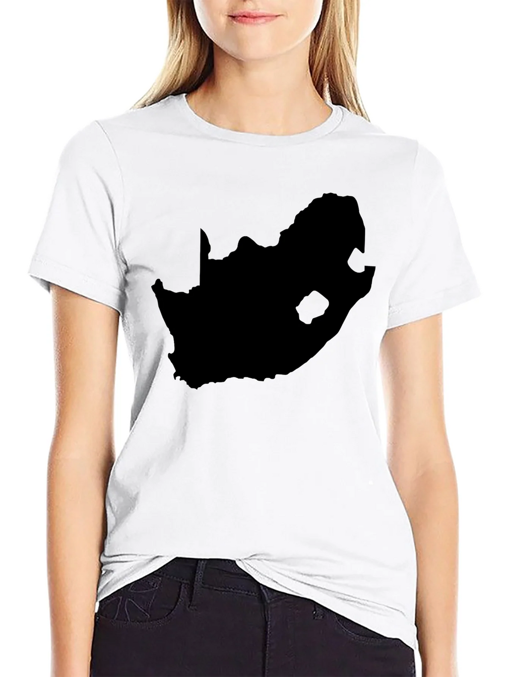 South Africa Map T-Shirt - Black