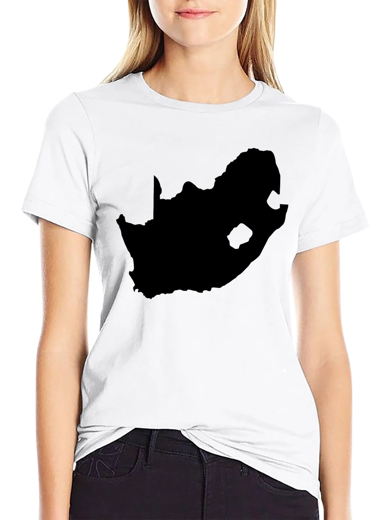 South Africa Map T-Shirt - Black